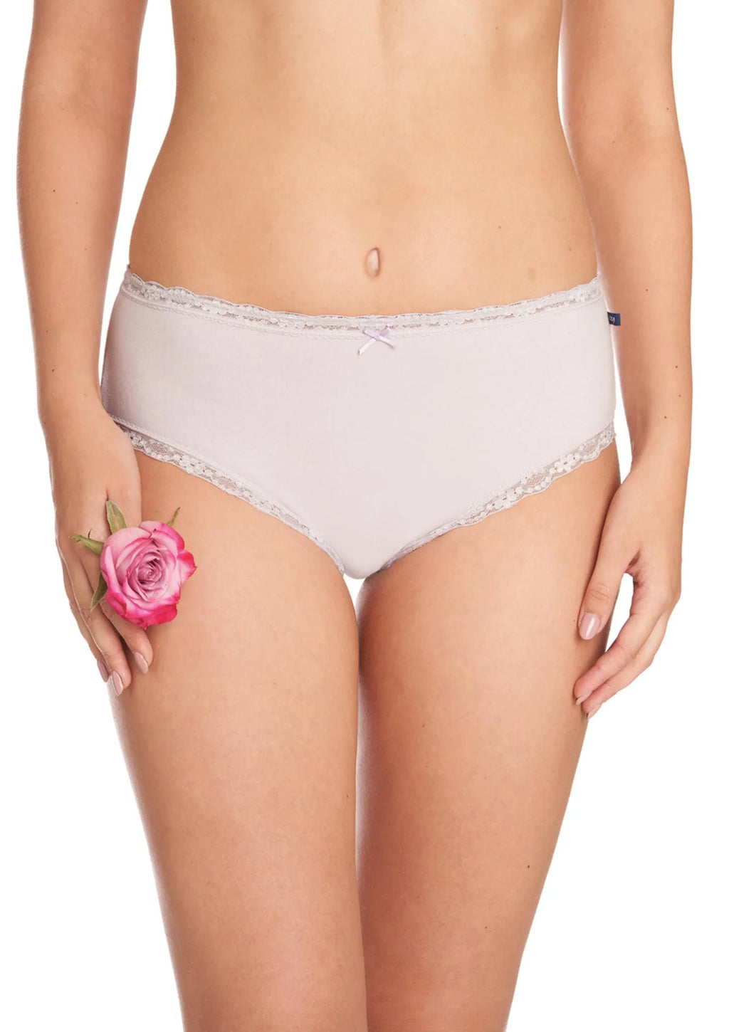 Gładkie figi damskie (2 pack) z koronkowym wykończeniem LPC 231
