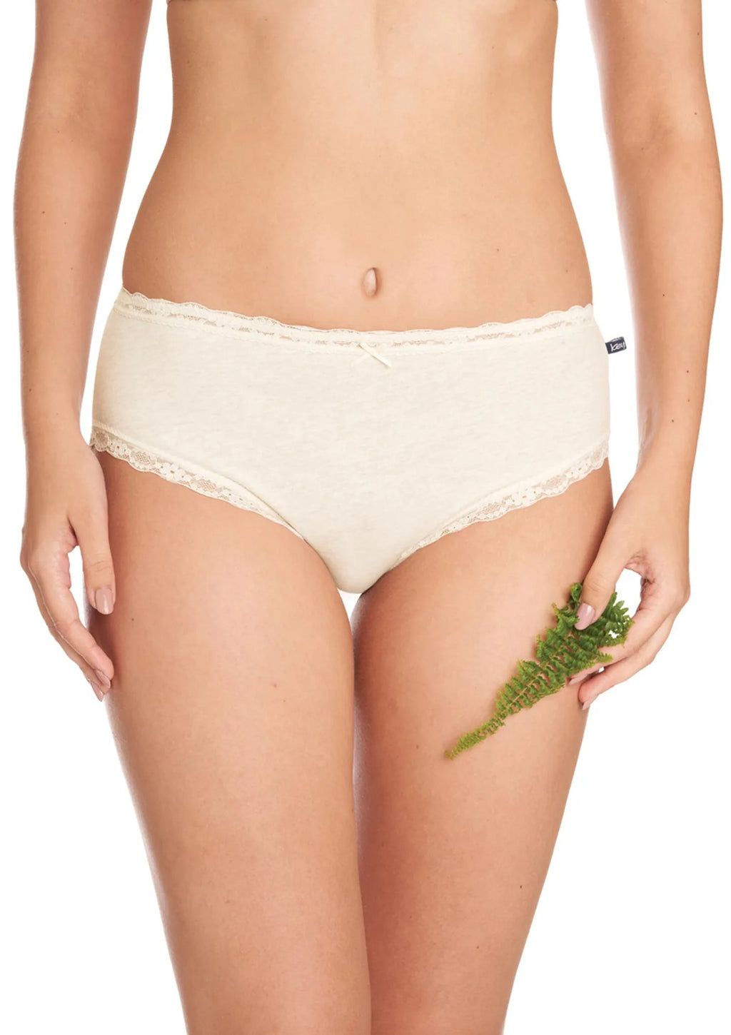 Gładkie figi damskie (2 pack) z koronkowym wykończeniem LPC 231