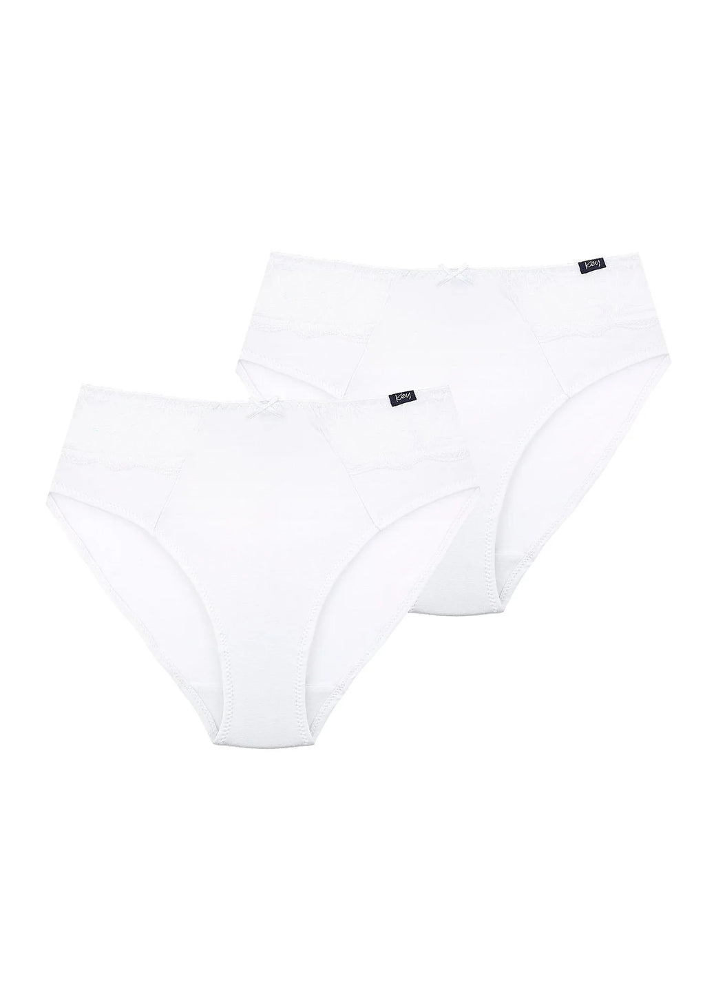 Gładkie figi damskie (2 pack) z koronkowymi wstawkami LPC 280