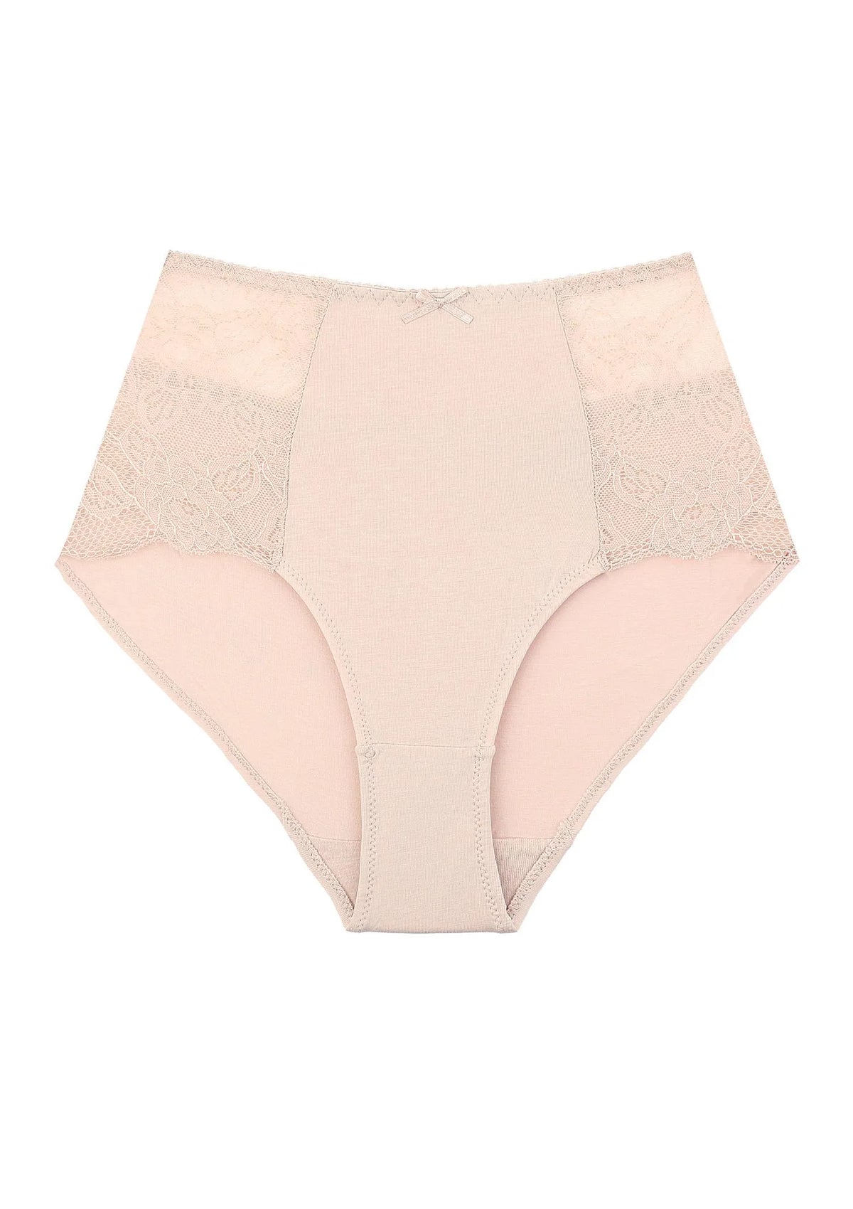 Gładkie wysokie figi damskie (2 pack) z koronką LPF 280