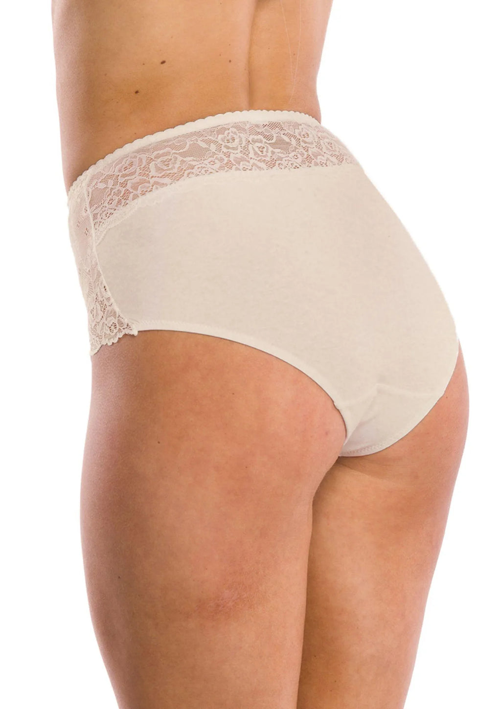 Gładkie wysokie figi damskie (2 pack) z koronką LPF 280
