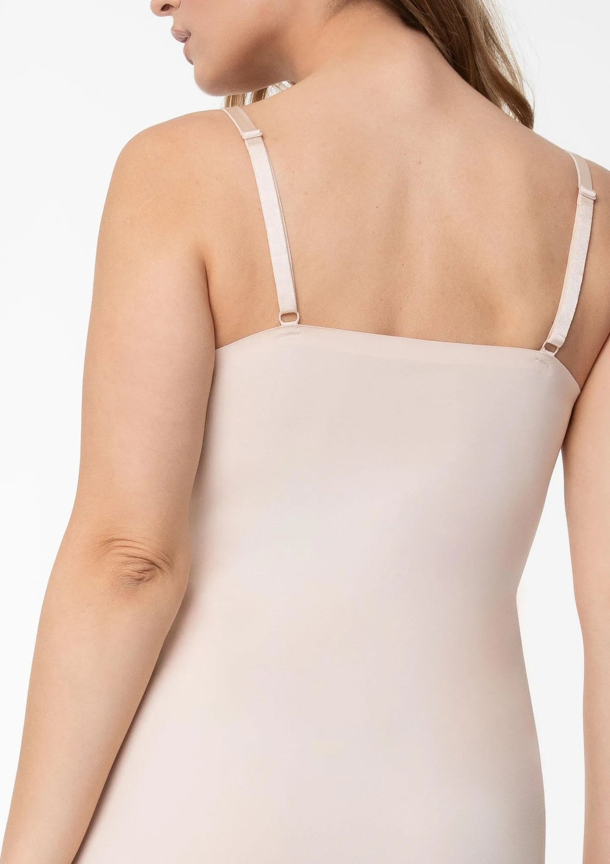 Halka damska o wydłużonym fasonie gładka na ramiączkach Soft&Smooth Slip Long