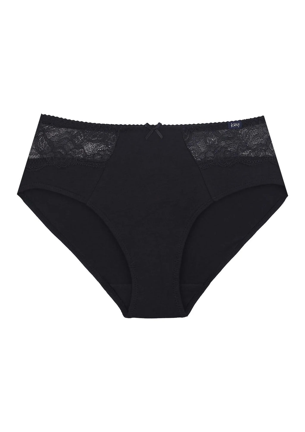 Jednokolorowe figi damskie (2 pack) z koronką LPC 280