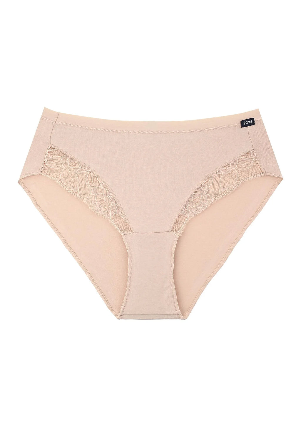 Jednokolorowe figi damskie (2 pack) z koronką przy pachwinach LPC 141