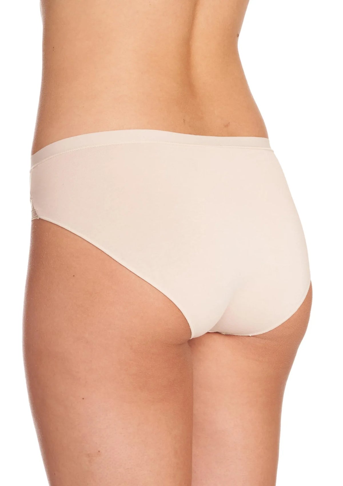 Jednokolorowe figi damskie (2 pack) z koronką przy pachwinach LPC 141