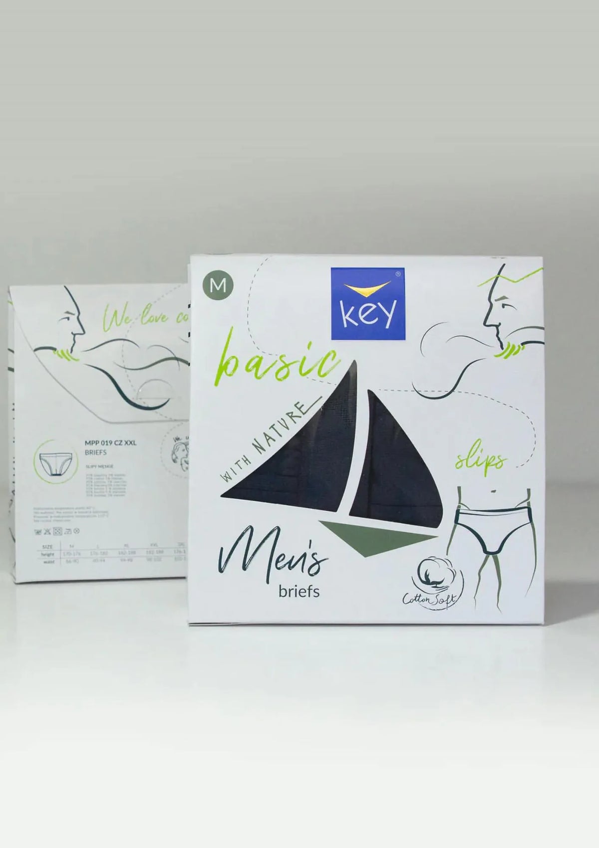 Jednokolorowe niskie slipy męskie (2 pack) MPP 019