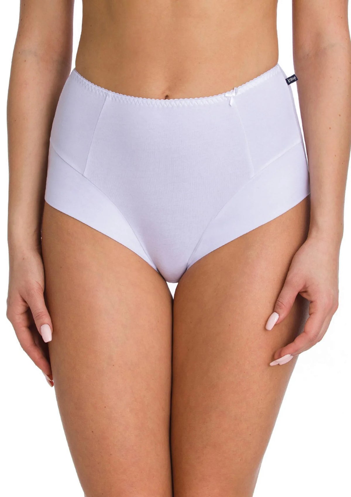 Jednokolorowe wysokie figi damskie (2 pack) LPF 110