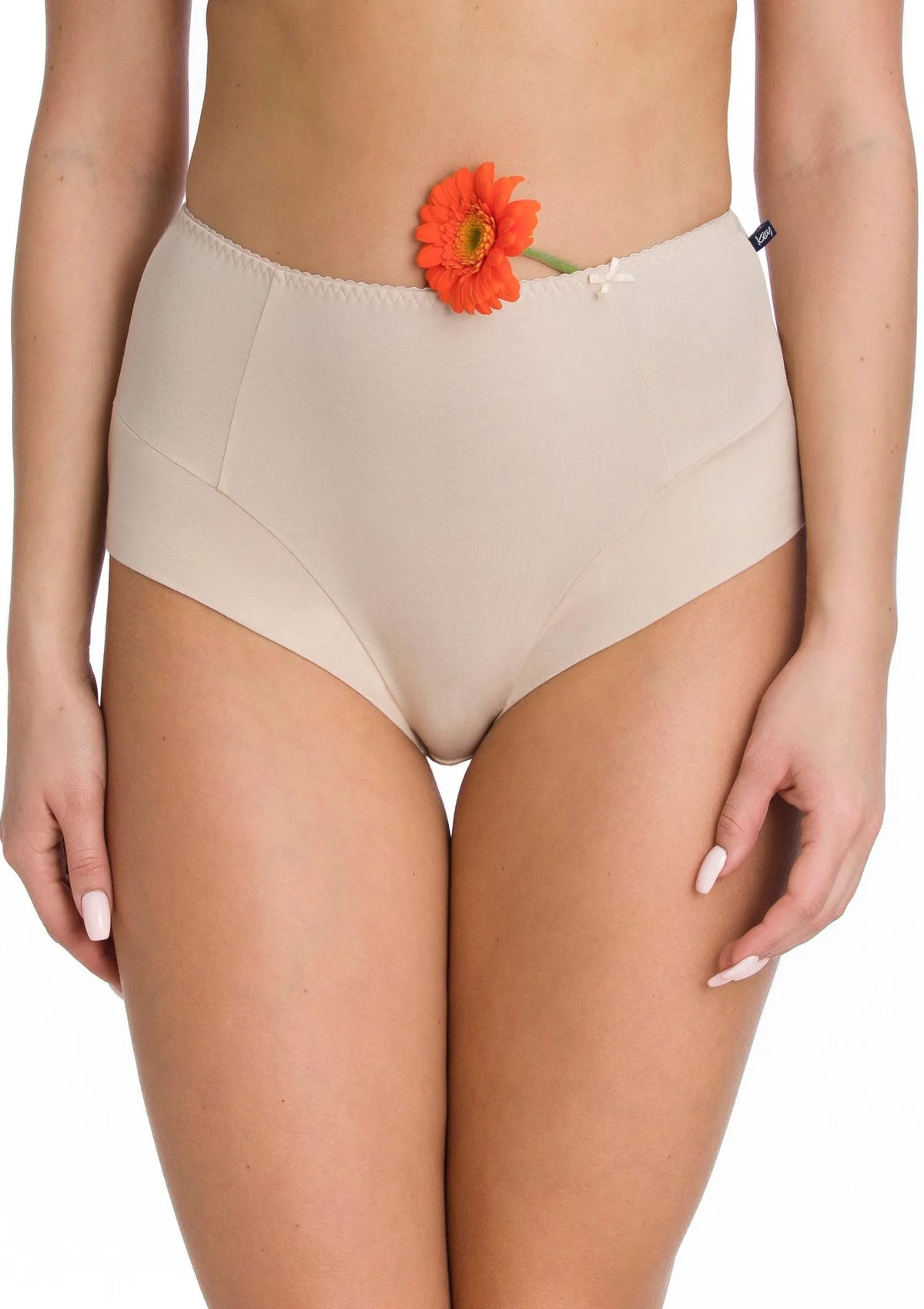 Jednokolorowe wysokie figi damskie (2 pack) LPF 110
