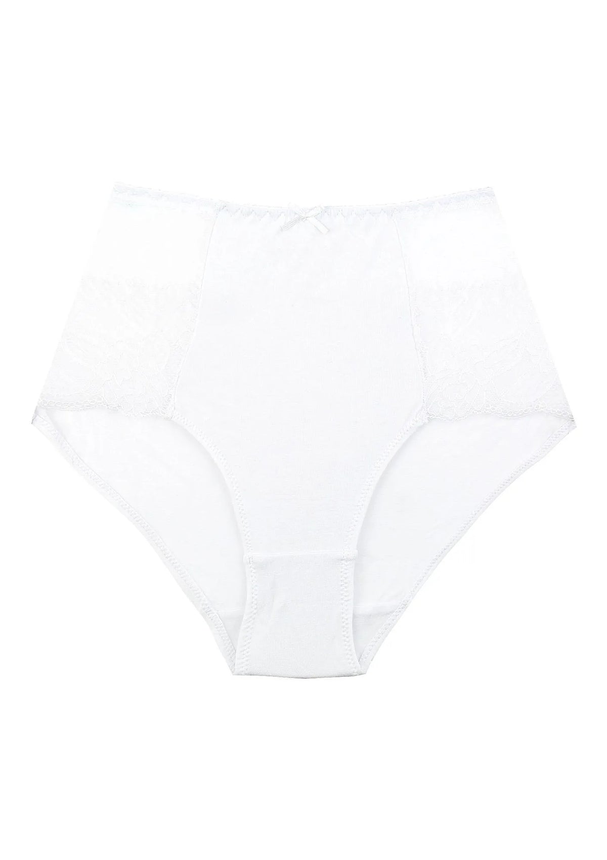 Jednokolorowe wysokie figi damskie (2 pack) z koronką LPF 280