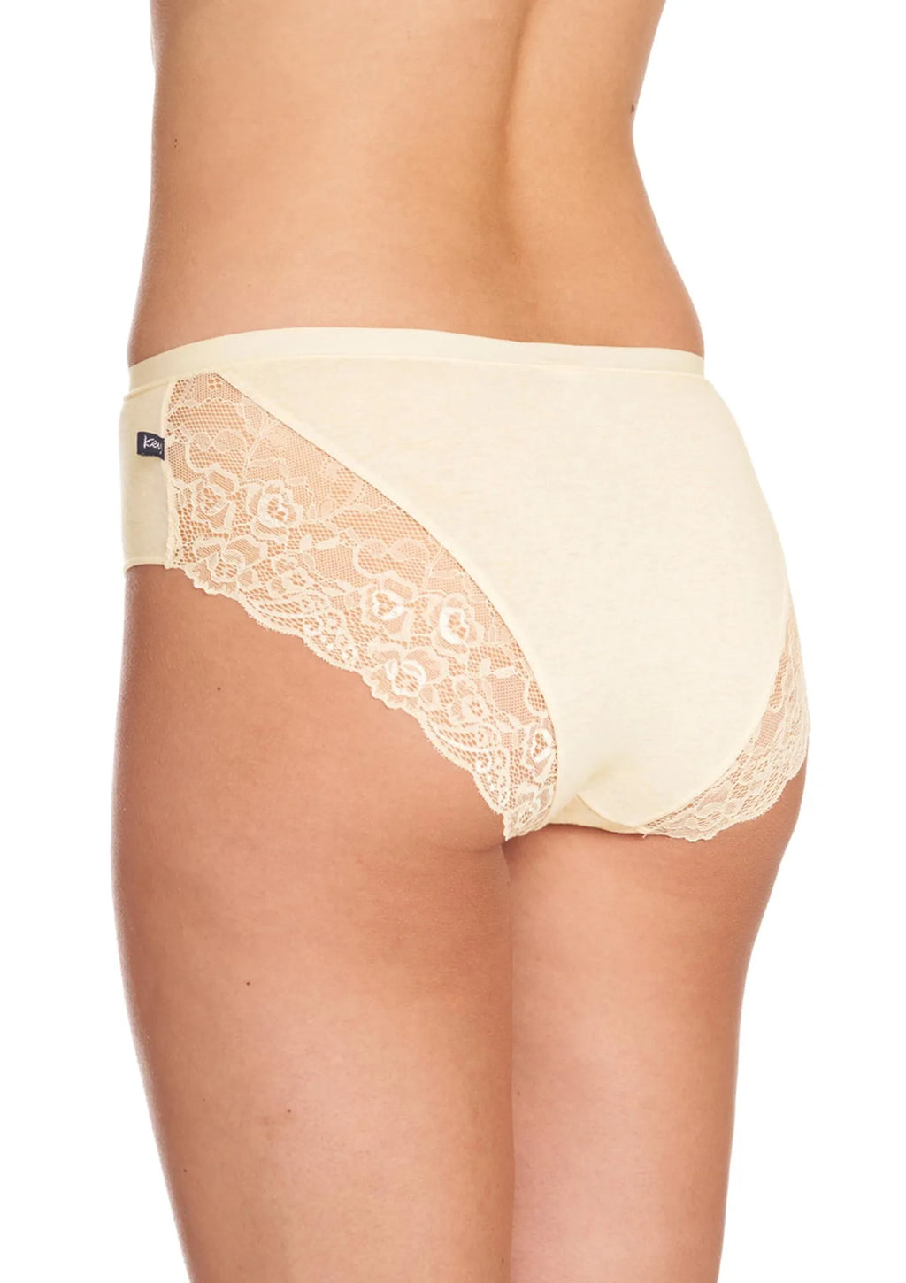 Kolorowe figi damskie (2 pack) z koronką na pośladkach LPC 209
