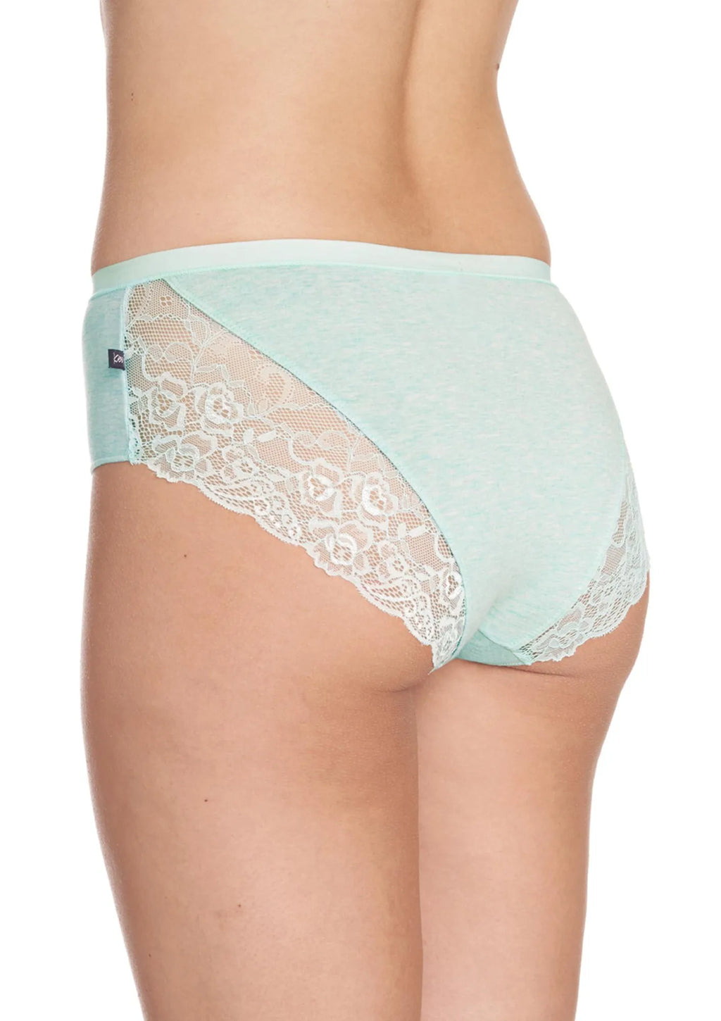 Kolorowe figi damskie (2 pack) z koronką na pośladkach LPC 209