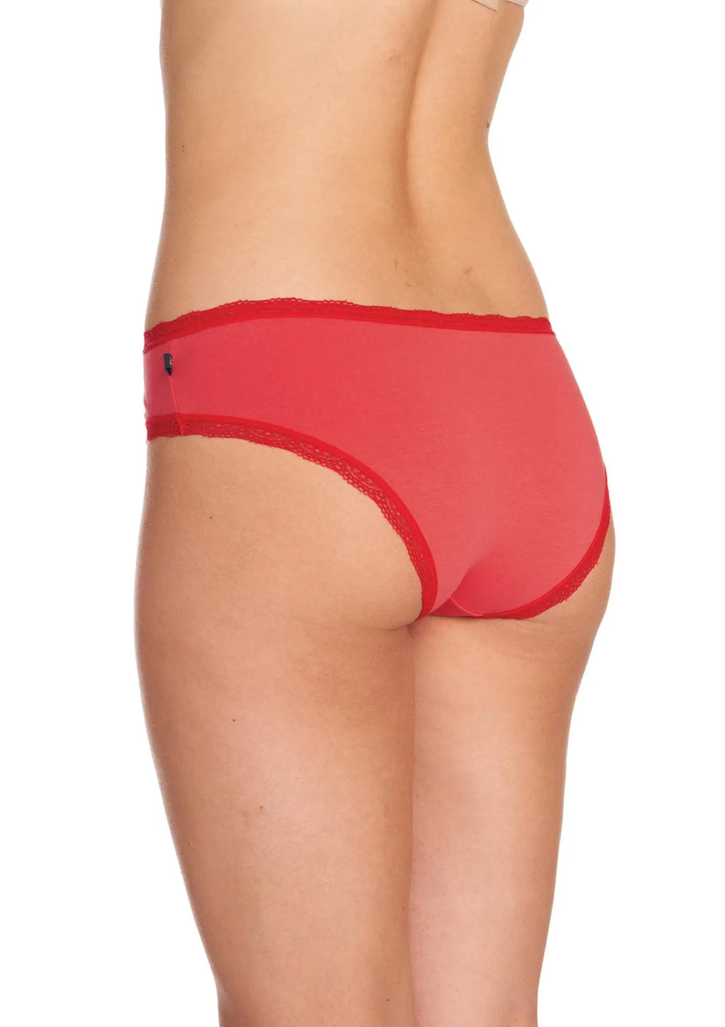 Kolorowe figi damskie (2 pack) z koronkowym obszyciem LPN 709