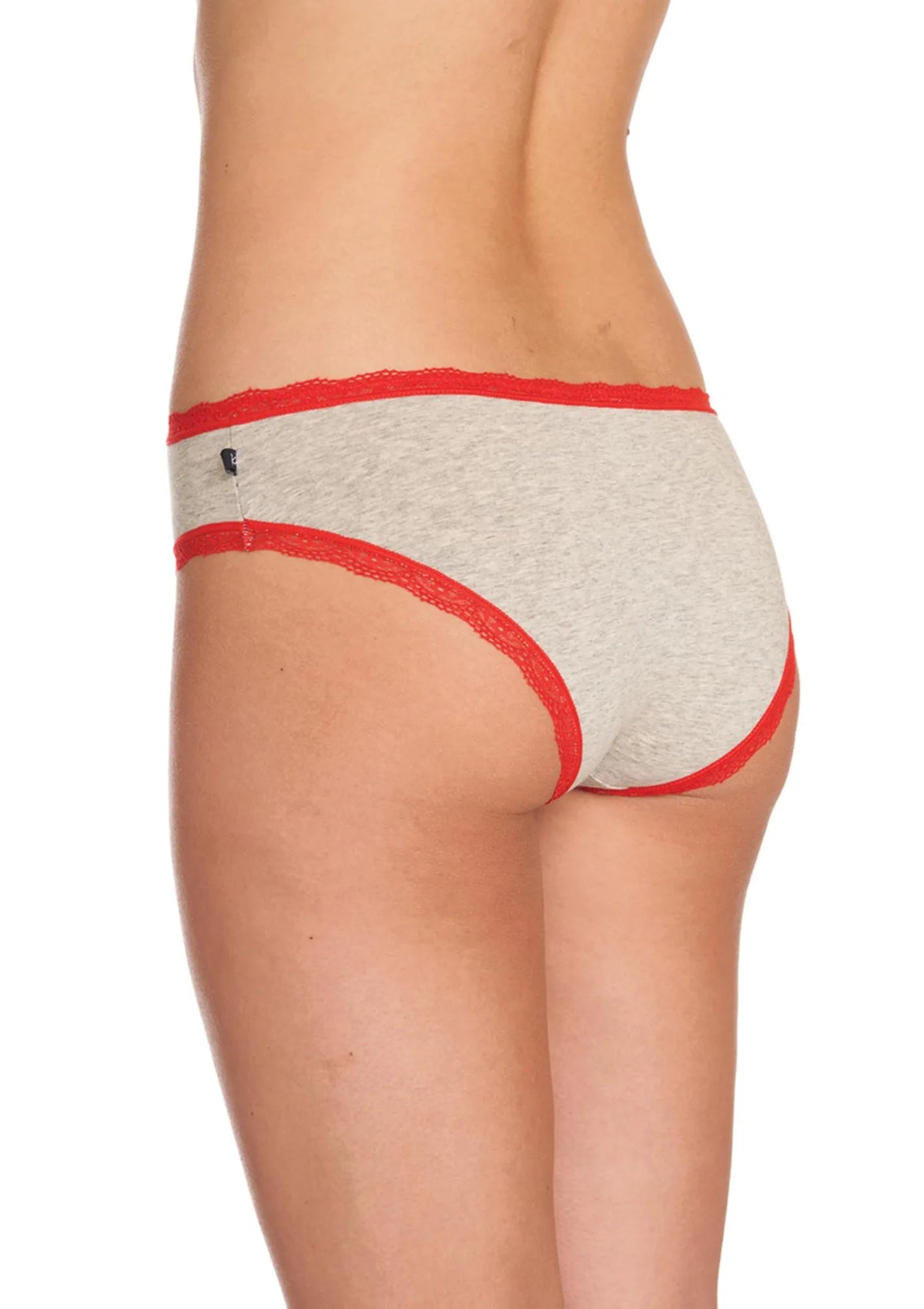 Kolorowe figi damskie (2 pack) z koronkowym obszyciem LPN 709
