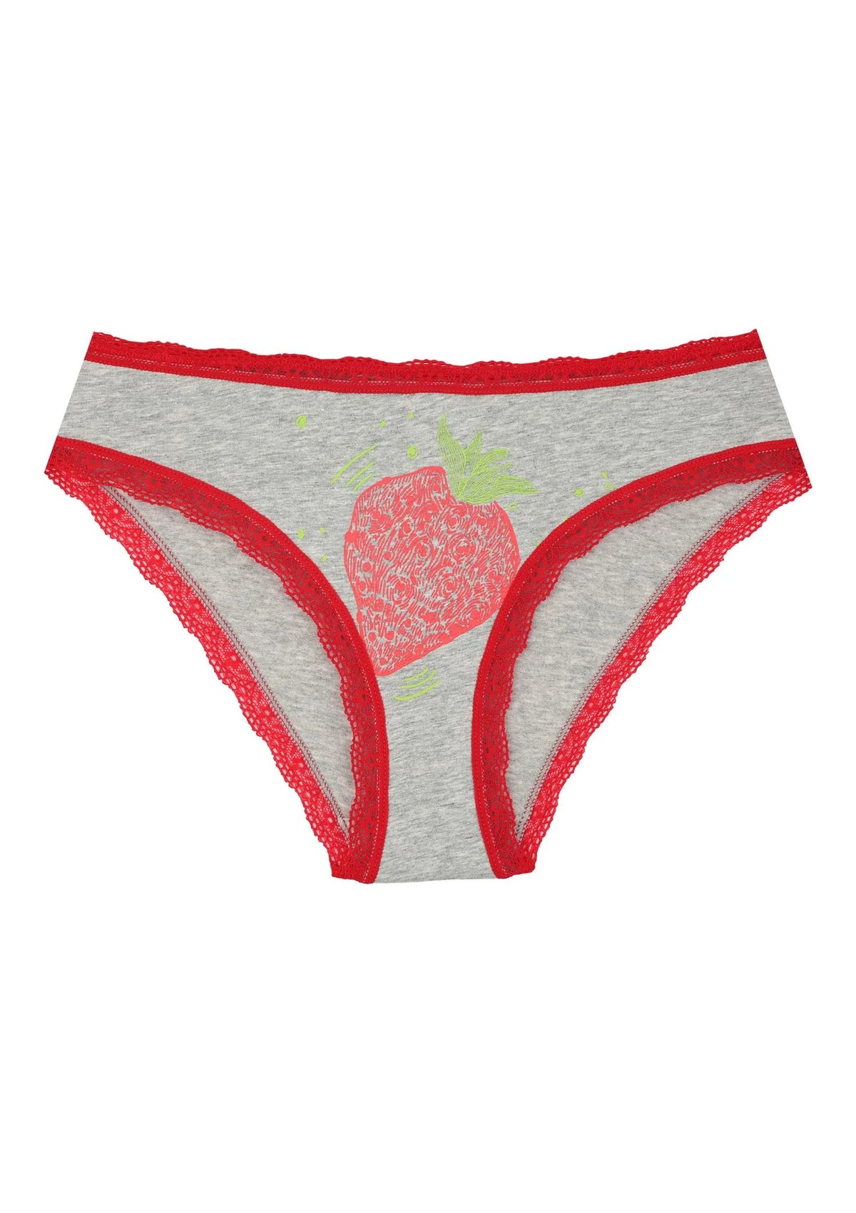 Kolorowe figi damskie (2 pack) z koronkowym obszyciem LPN 709