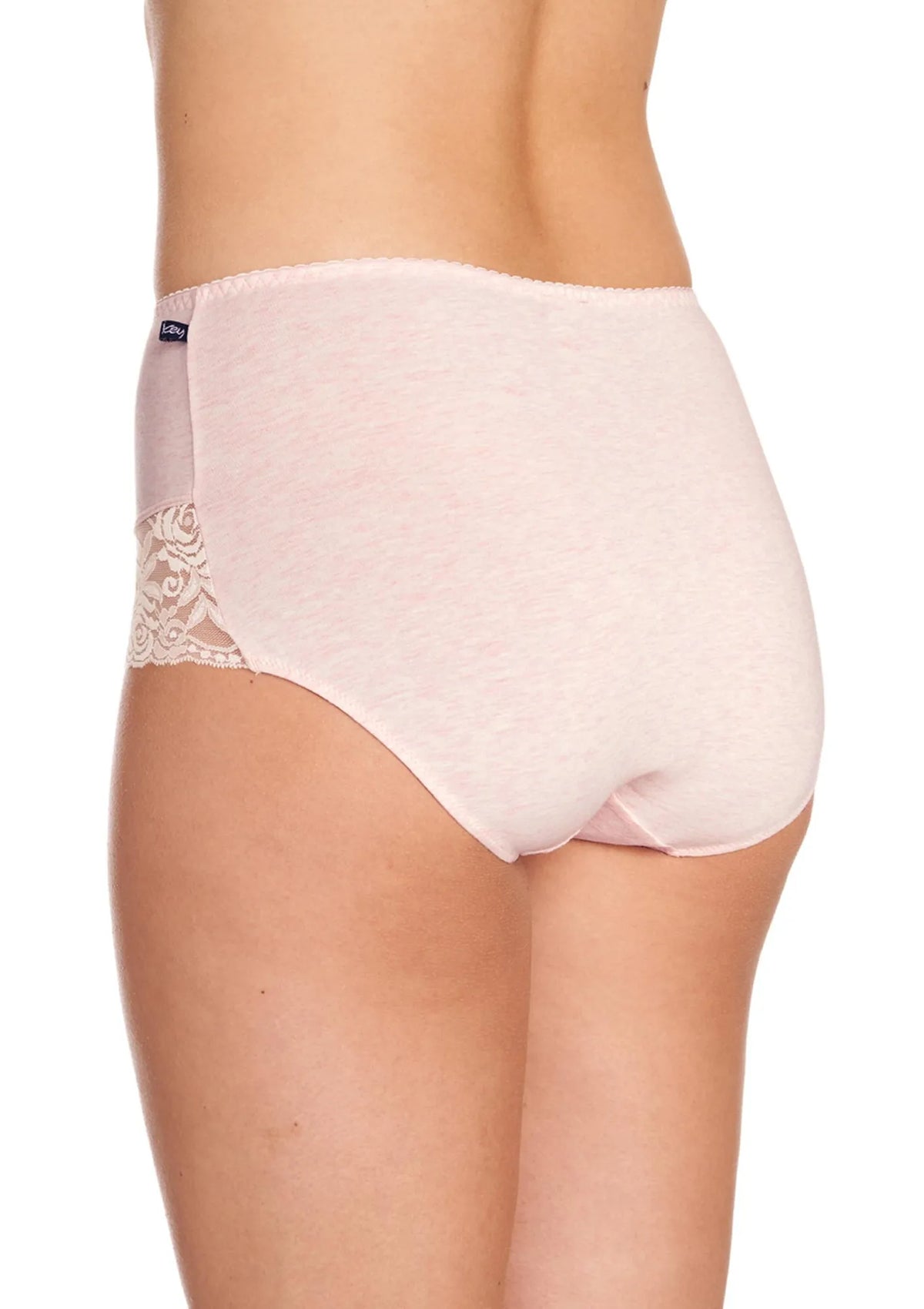 Kolorowe wysokie figi damskie (2 pack) z koronką LPF 210