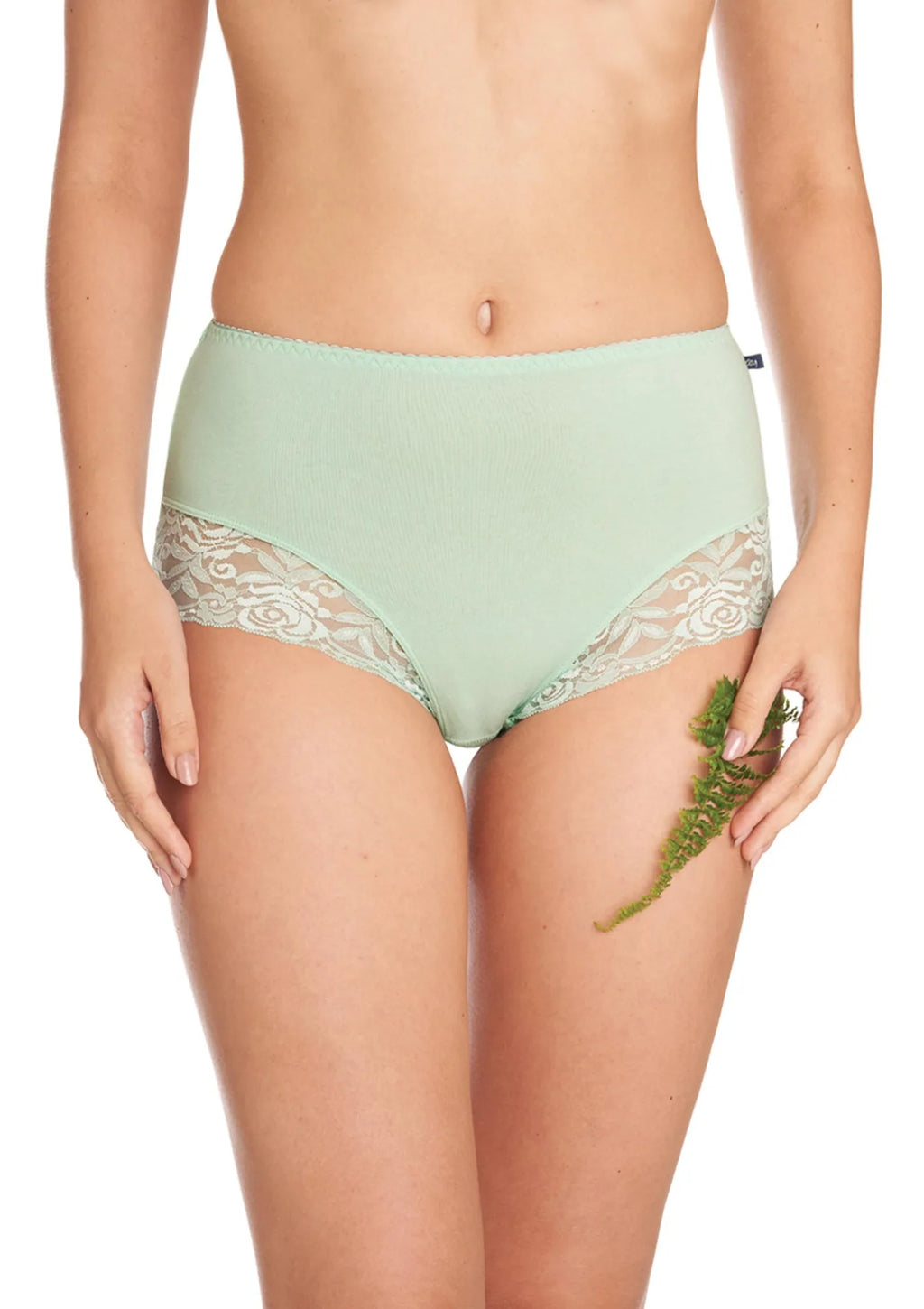 Kolorowe wysokie figi damskie (2 pack) z koronką LPF 210