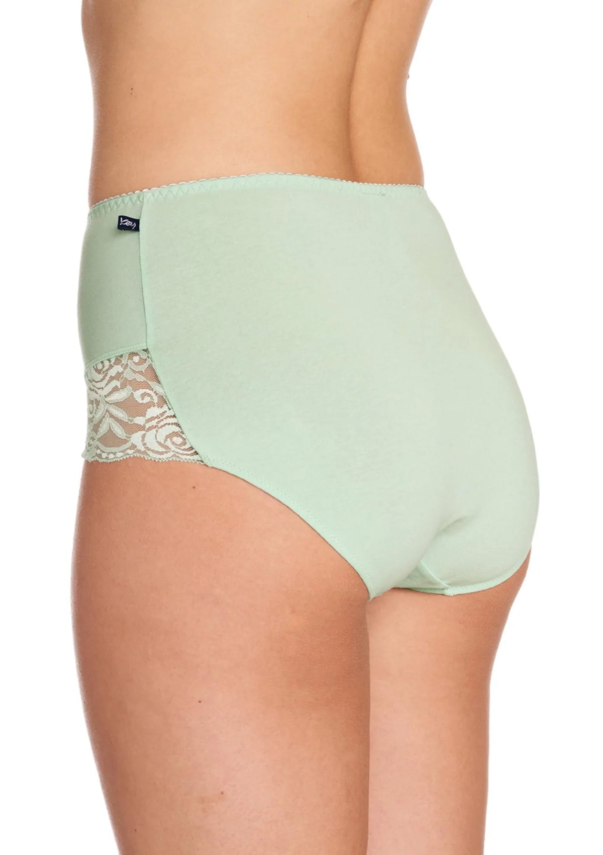 Kolorowe wysokie figi damskie (2 pack) z koronką LPF 210