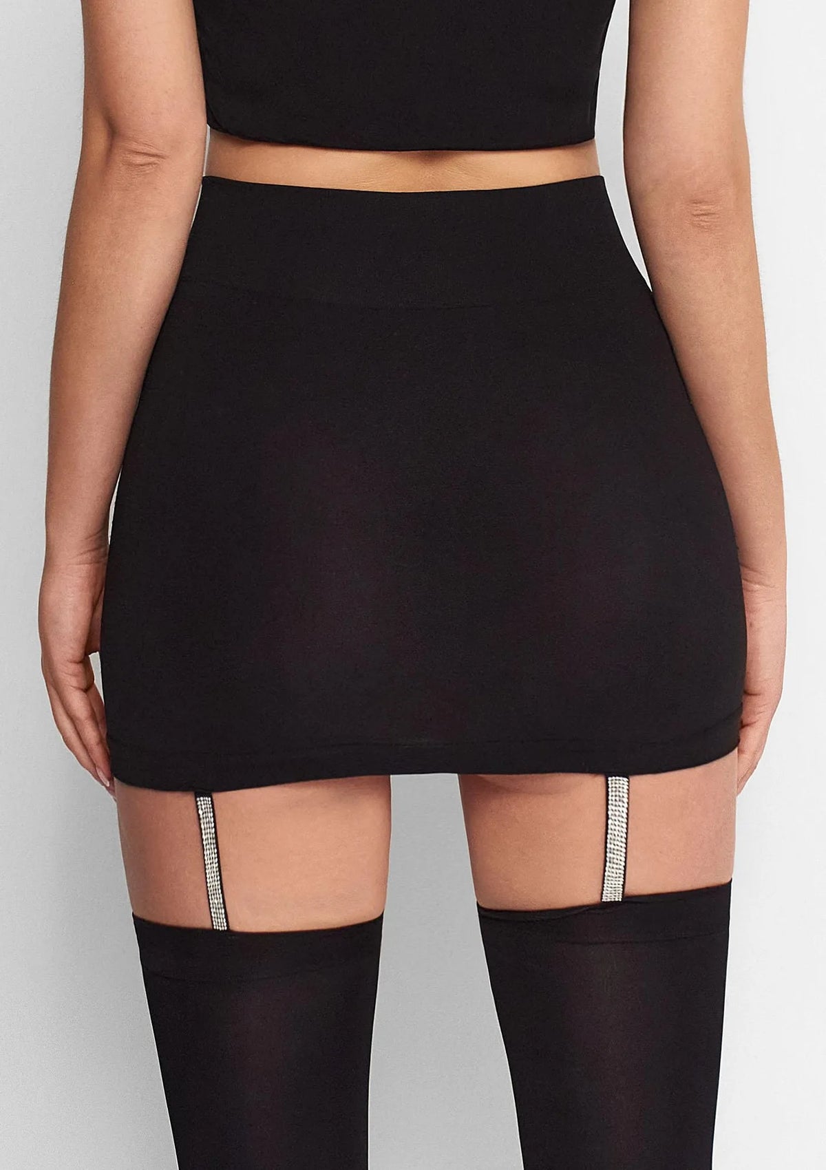 Komplet spódniczka z pończochami na paskach Cherry H23 Hot Marilyn
