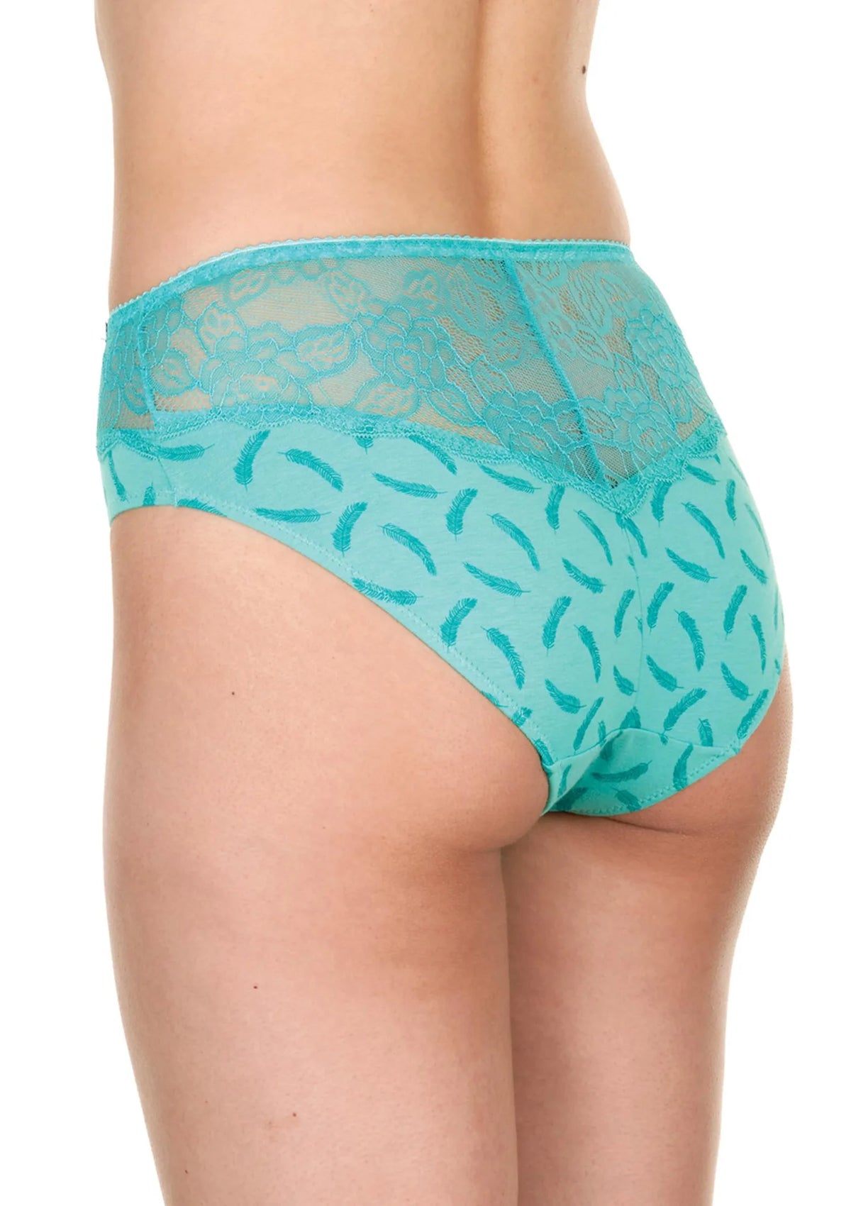 Koronkowo-bawełniane wzorzyste figi damskie (2 pack) LPC 971