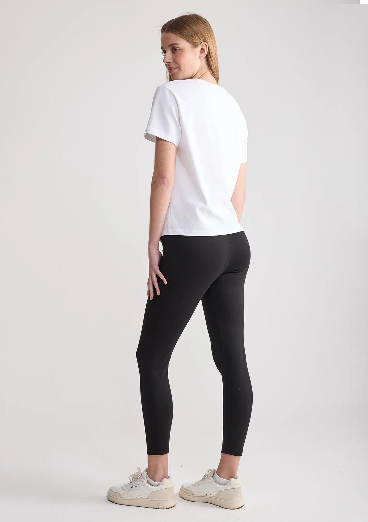 Legginsy damskie bawełniane dopasowane z wysokim stanem 440 York Naviale