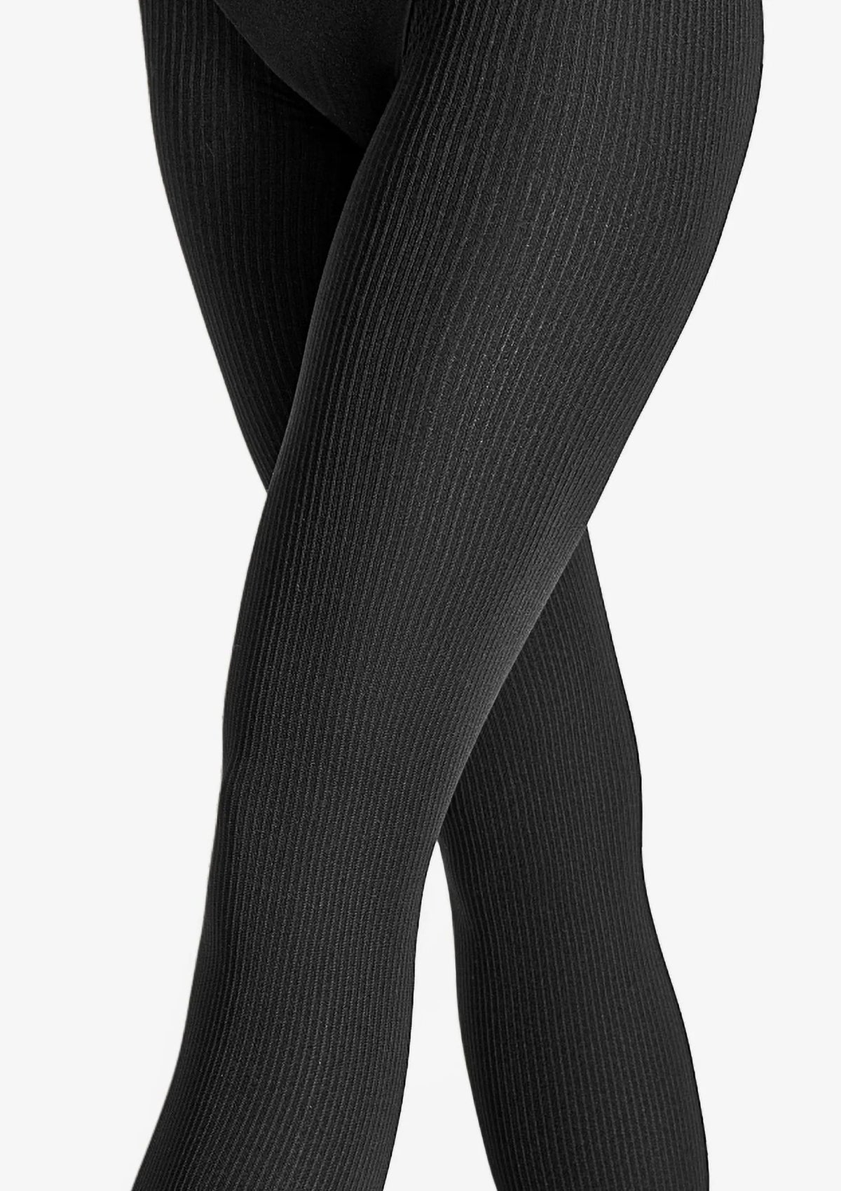 Legginsy damskie prążkowane z wewnętrzną polarową warstwą 664 RIB Fleece Legs