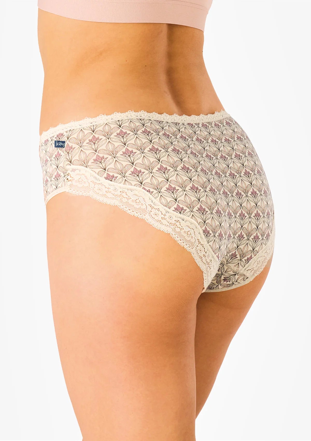 Majtki damskie 2pak bawełniane z koronką midi bikini LPC 511 Key