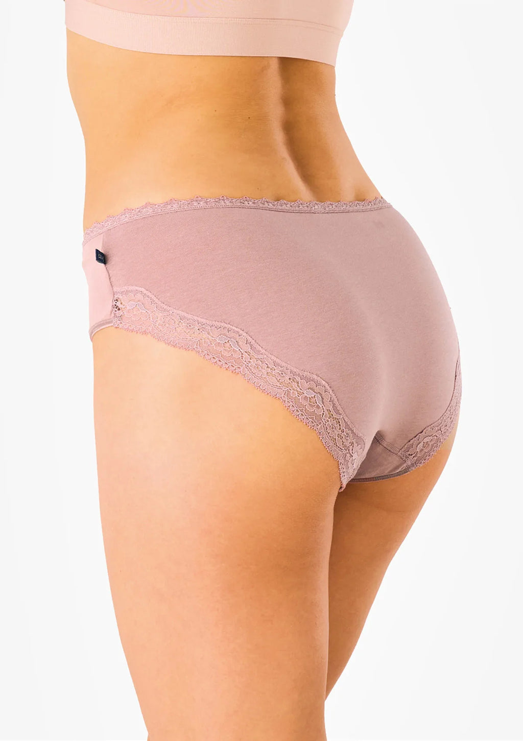 Majtki damskie 2pak bawełniane z koronką midi bikini LPC 511 Key