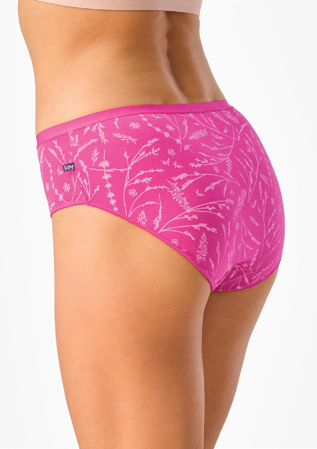 Figi damskie 2pak bawełniane wzorzyste midi bikini LPC 528 Key