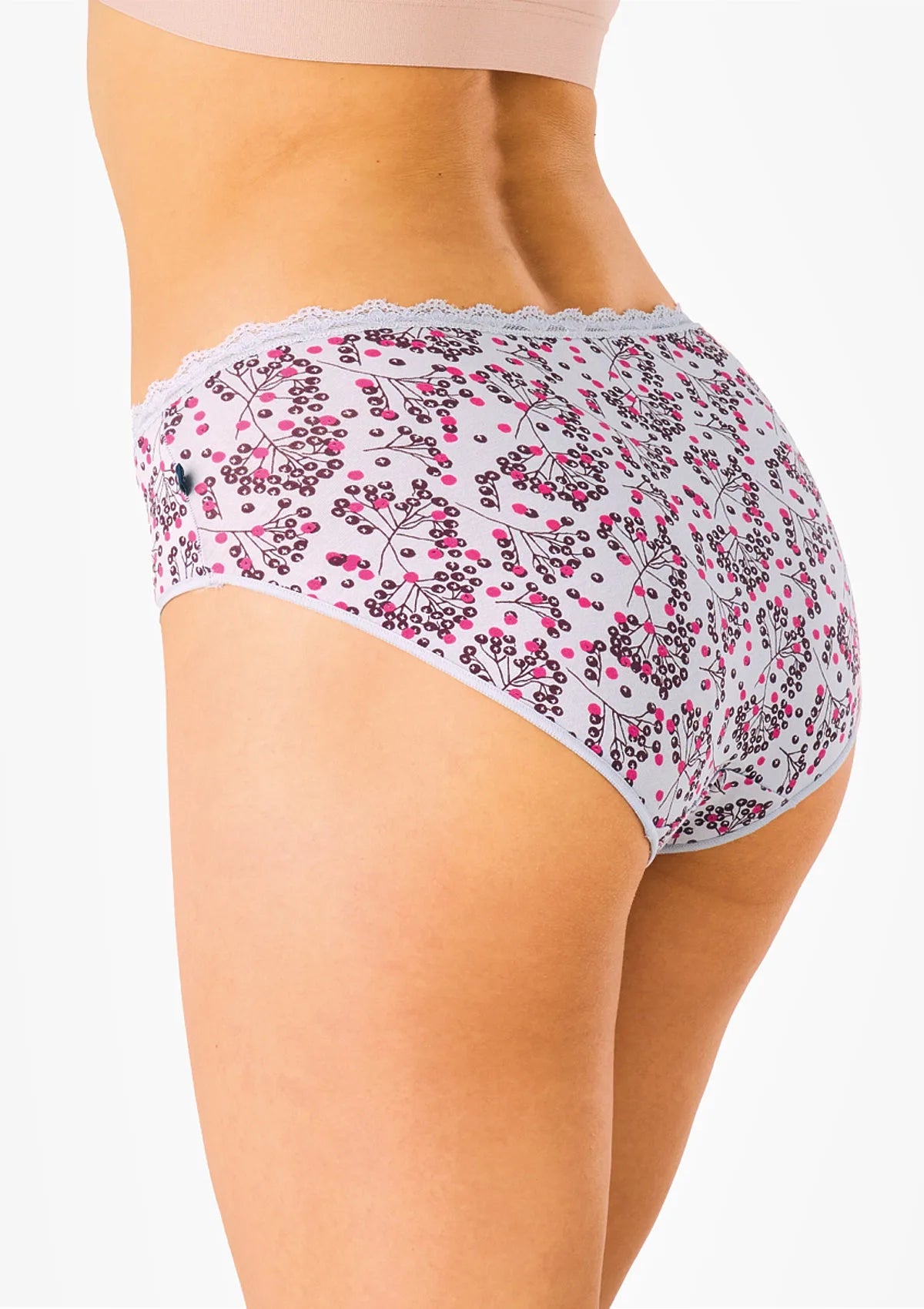 Figi damskie 2pak bawełniane midi bikini w jarzębinę LPC 557 Key
