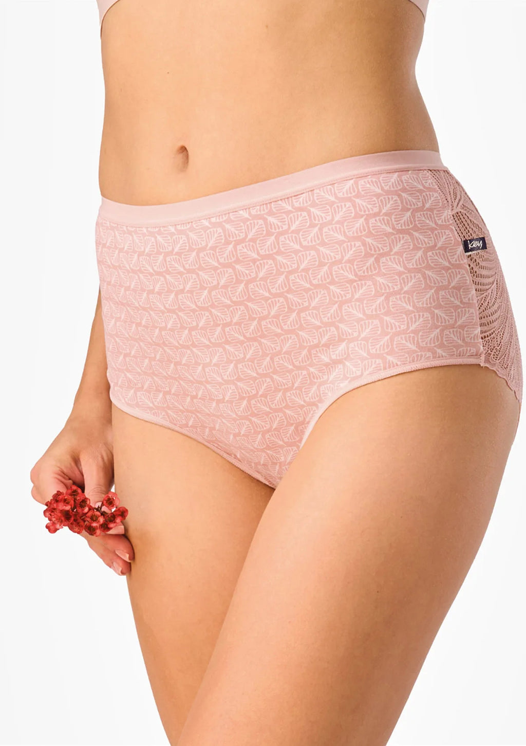 Figi damskie 2pak bawełniane z wysokim stanem maxi bikini LPF 907 Key