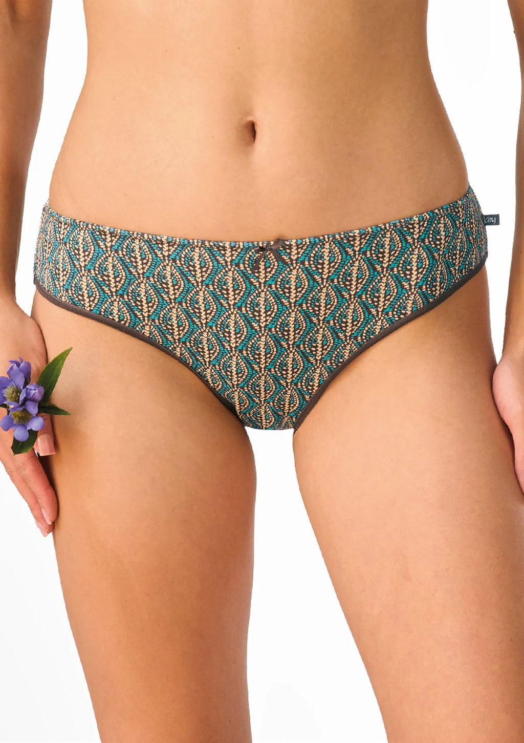 Figi damskie 2pak bawełniane mini bikini w odcieniach brązu LPR 504 Key