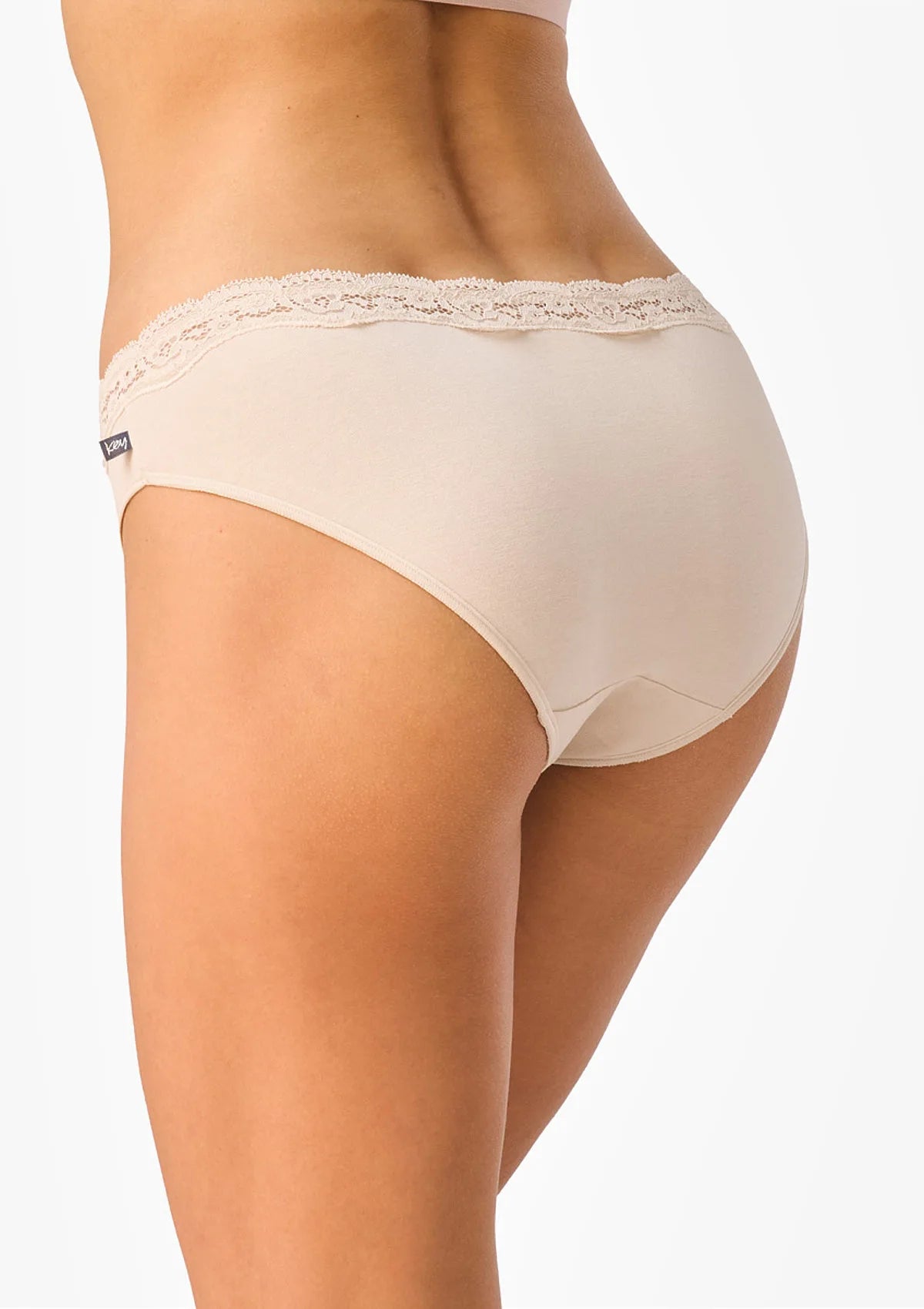 Figi damskie 2pak bawełniane niskie mini bikini z koronką LPR 505 Key