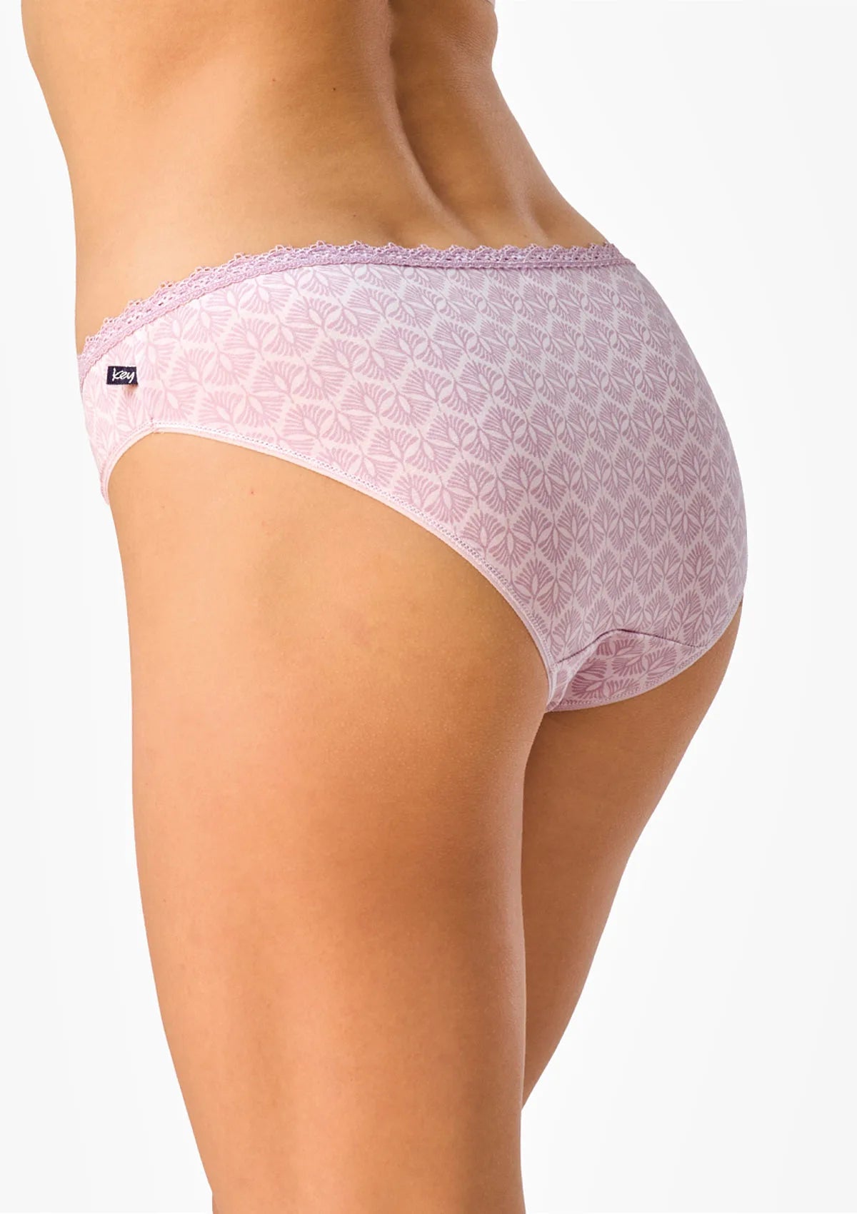 Figi damskie 2pak bawełniane mini bikini z koronką LPR 581 Key