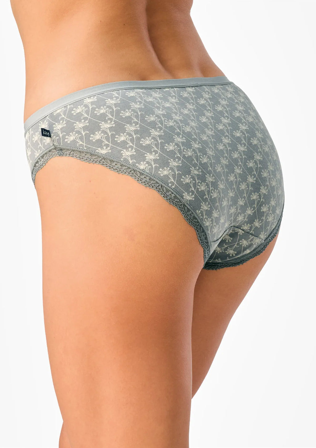 Figi damskie 2pak bawełniane mini bikini w kwiaty LPR 656 Key