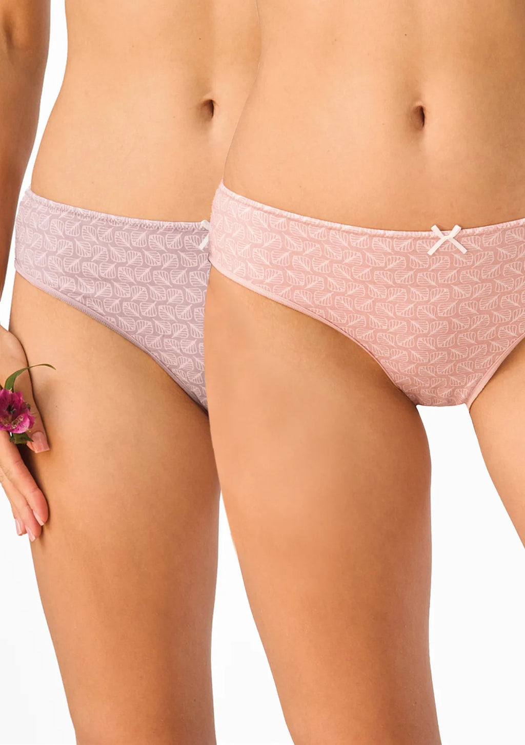 Figi damskie 2pak bawełniane mini bikini pastelowe LPR 907 Key