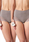 Majtki damskie (2 pack) maxi bikini z koronką cappuccino LPF 111 Key