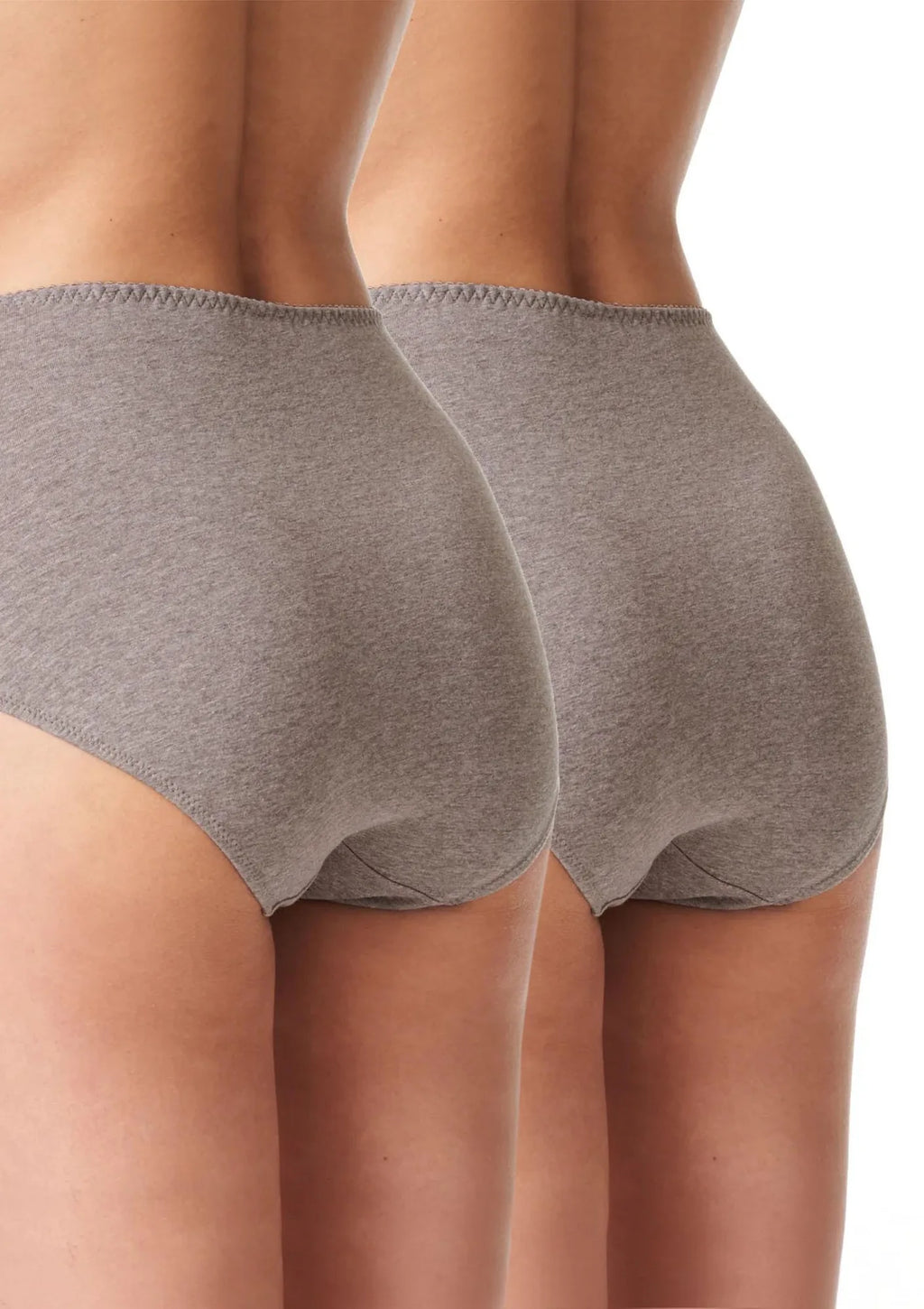 Majtki damskie (2 pack) maxi bikini z koronką cappuccino LPF 111 Key
