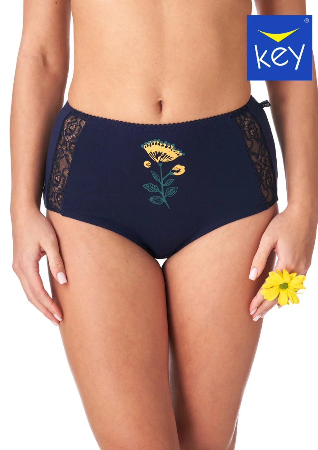 Majtki damskie (2 pack) z koronkowym bokiem LPF 537 Key