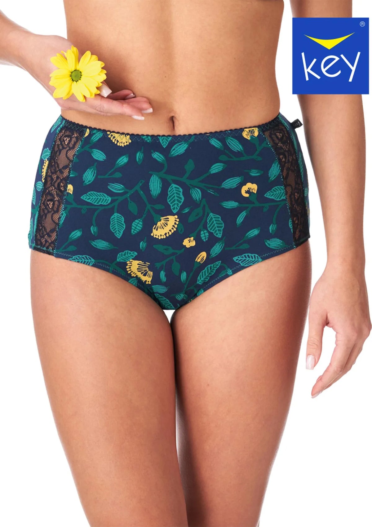 Majtki damskie (2 pack) z koronkowym bokiem LPF 537 Key