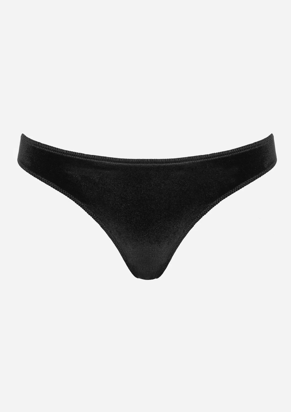 Majtki damskie brazyliany o aksamitnym wykończeniu czarne Velvet Pierre Cardin