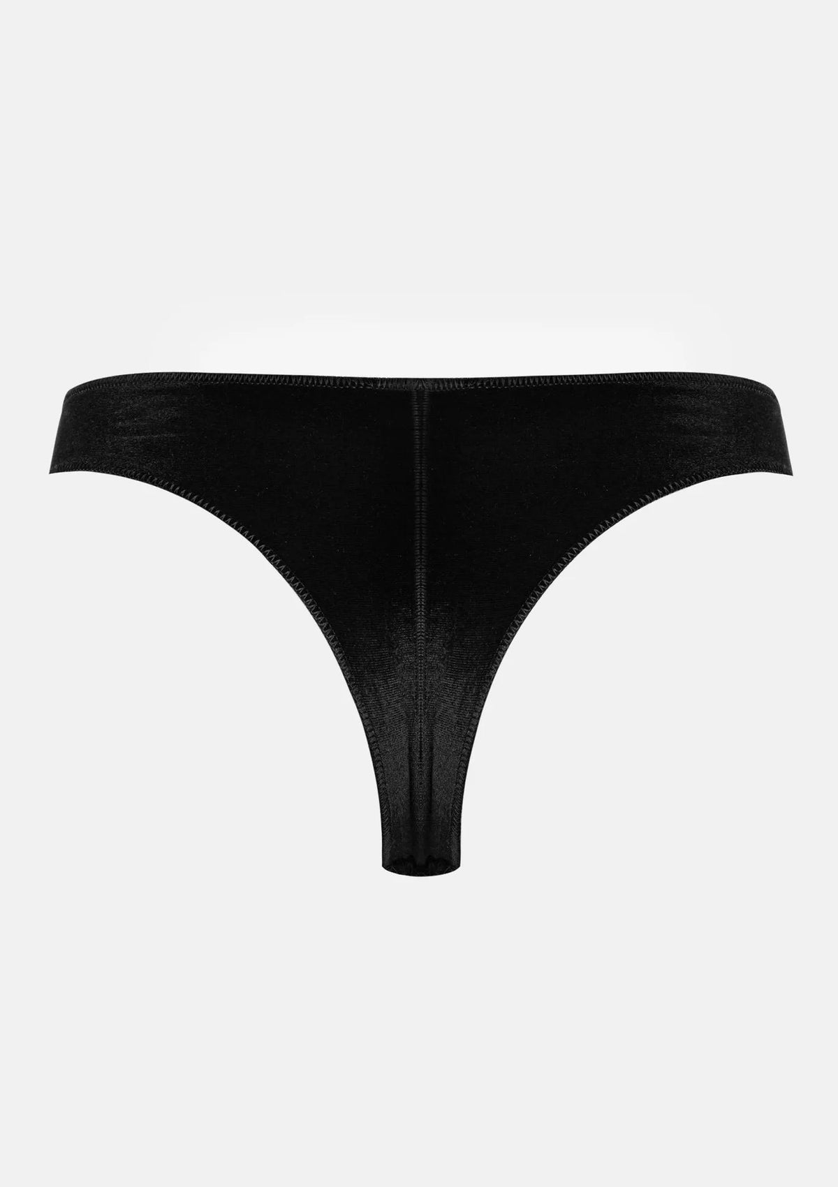 Majtki damskie brazyliany o aksamitnym wykończeniu czarne Velvet Pierre Cardin