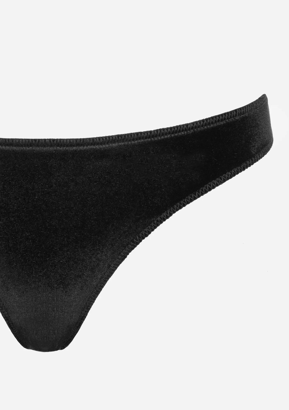 Majtki damskie brazyliany o aksamitnym wykończeniu czarne Velvet Pierre Cardin
