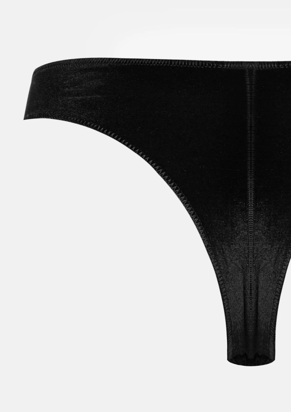 Majtki damskie brazyliany o aksamitnym wykończeniu czarne Velvet Pierre Cardin