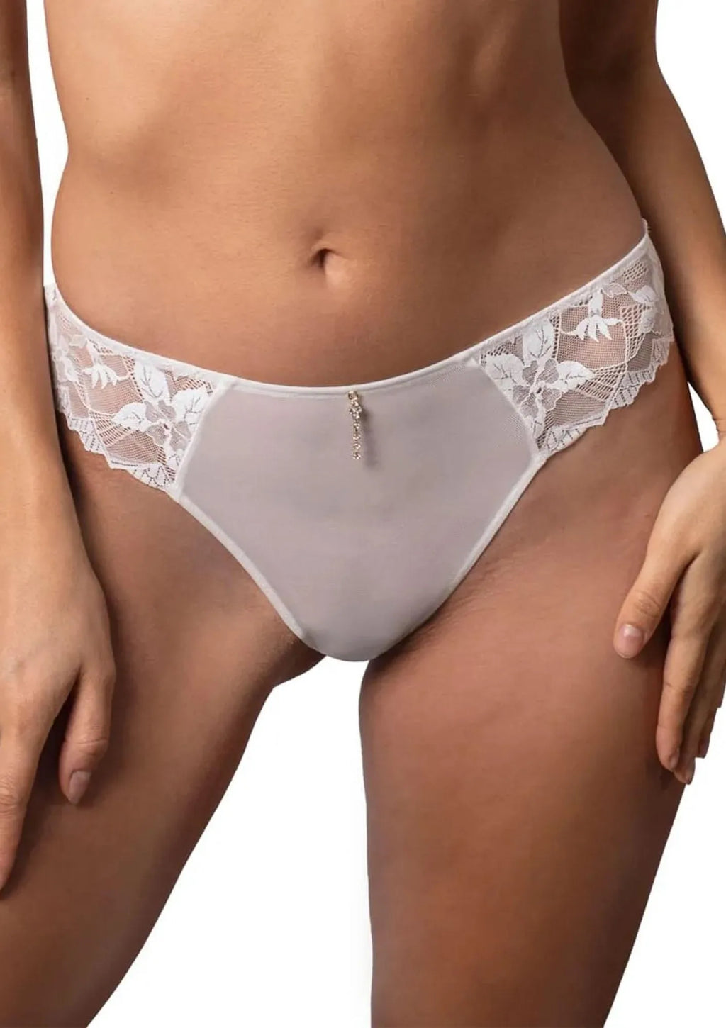 Majtki damskie brazyliany z elegancką koronką DM-6341 Agio