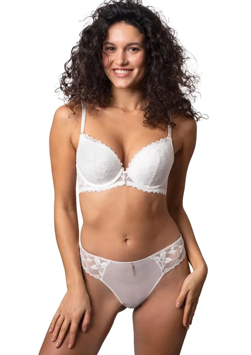 Majtki damskie brazyliany z elegancką koronką DM-6341 Agio