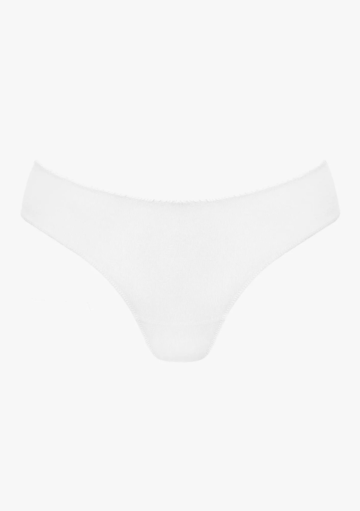Majtki damskie typu brazyliany bawełniane z koronką białe Orchidea Pierre Cardin
