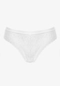 Majtki damskie typu brazyliany koronkowe białe Ortensia Pierre Cardin