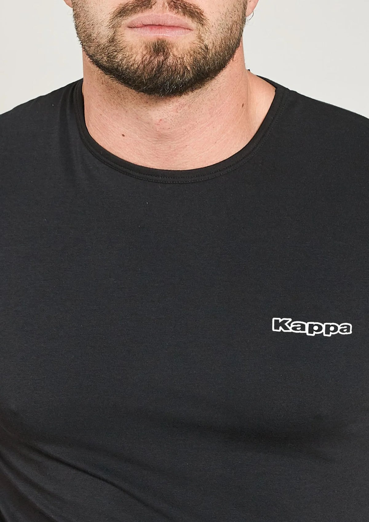 Męski zestaw bielizny czarny t-shirt i bokserki bawełna K1000 Kappa