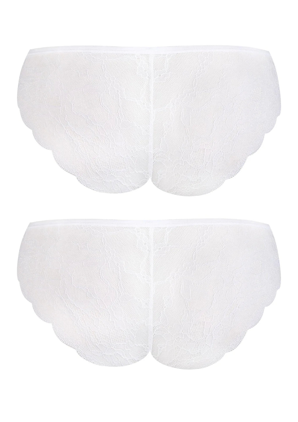 Niskie figi damskie (2 pack) z koronkowym tyłem LPN 010