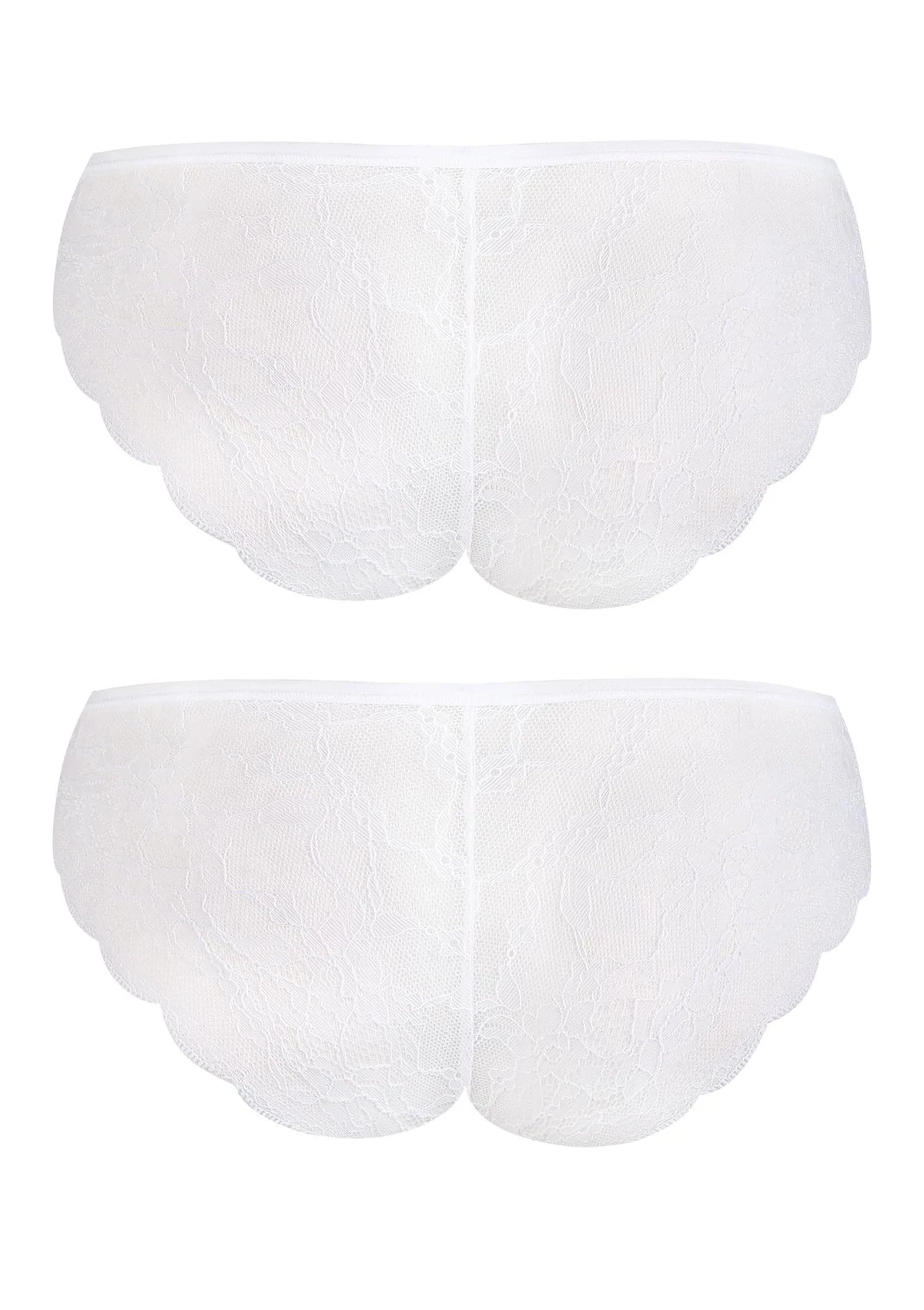 Niskie figi damskie (2 pack) z koronkowym tyłem LPN 010